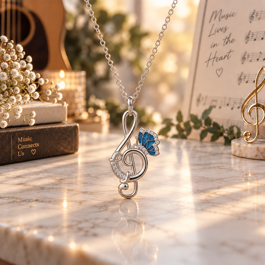 Butterfly Note Necklace