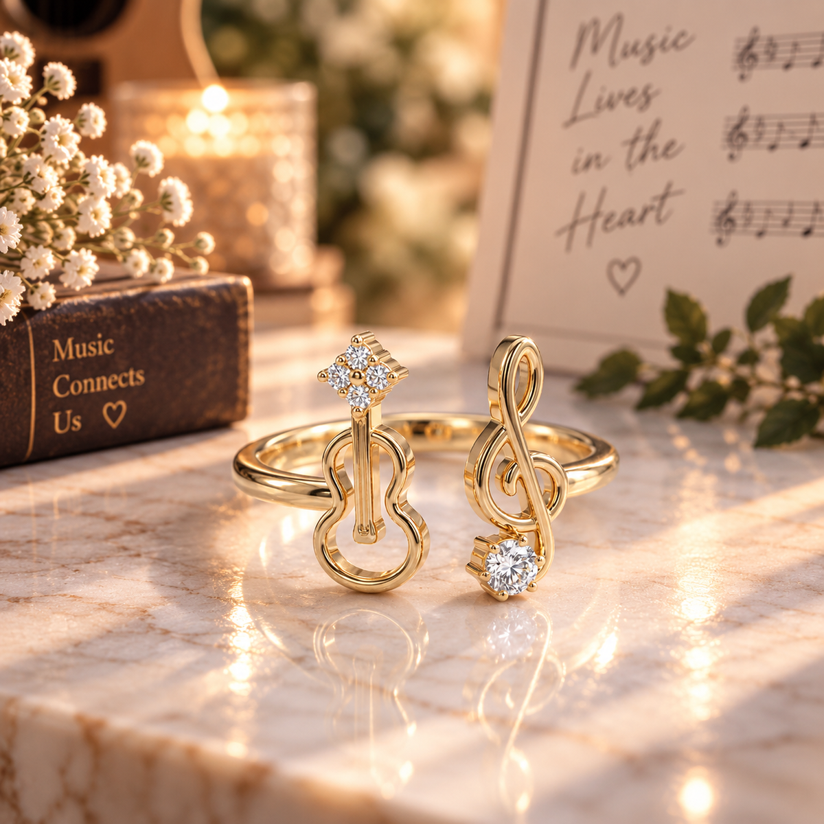 Violin Note Ring