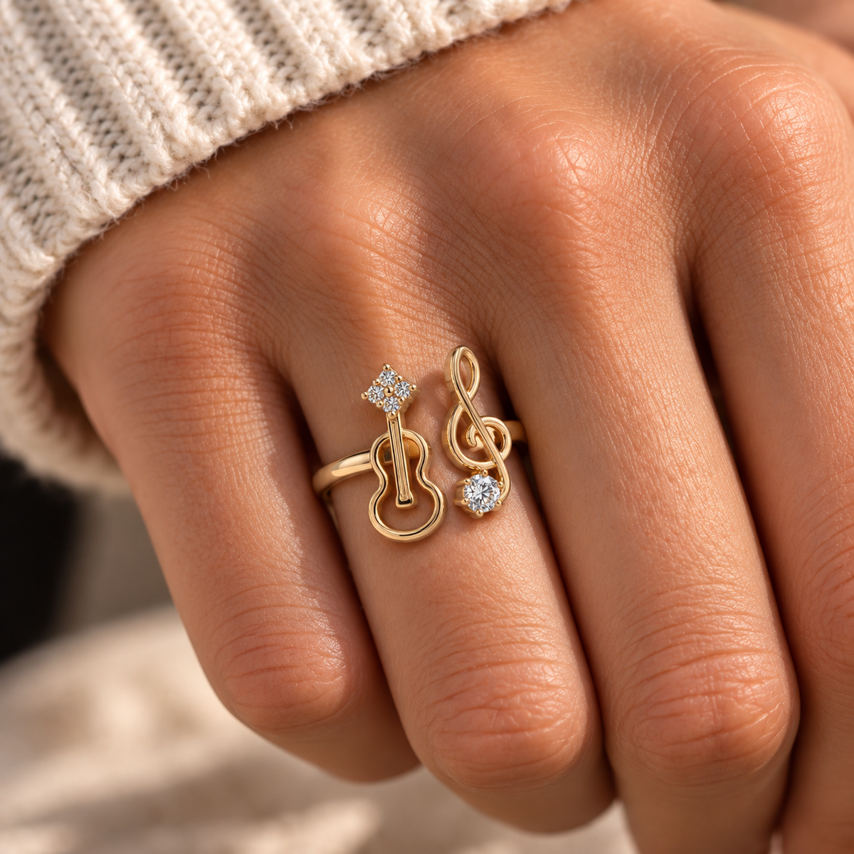 Violin Note Ring