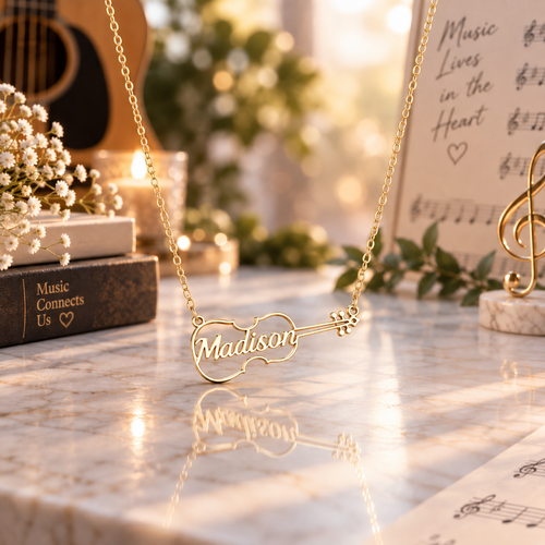 Personalized Violin Necklace