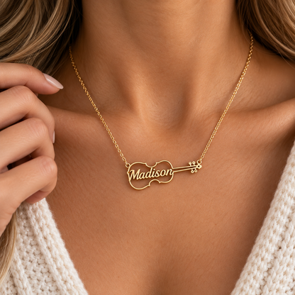 Personalized Violin Necklace